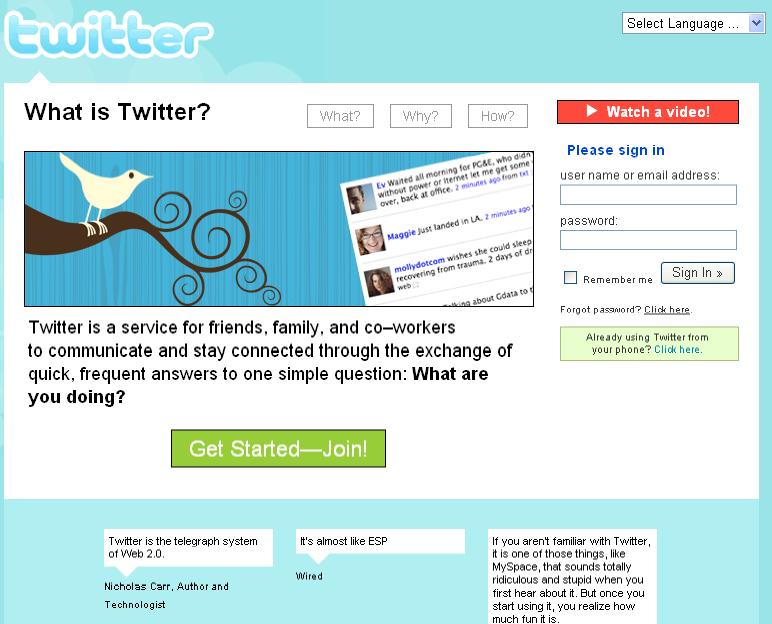 EXPO.015 » Blog Archive » Twitter On Your Cell Phone